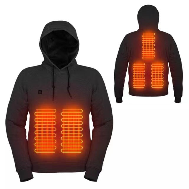 Heated Hoodie for Men Women with 10000mAh Rechargeable Battery Electric Unisex Heating Sweatshirt