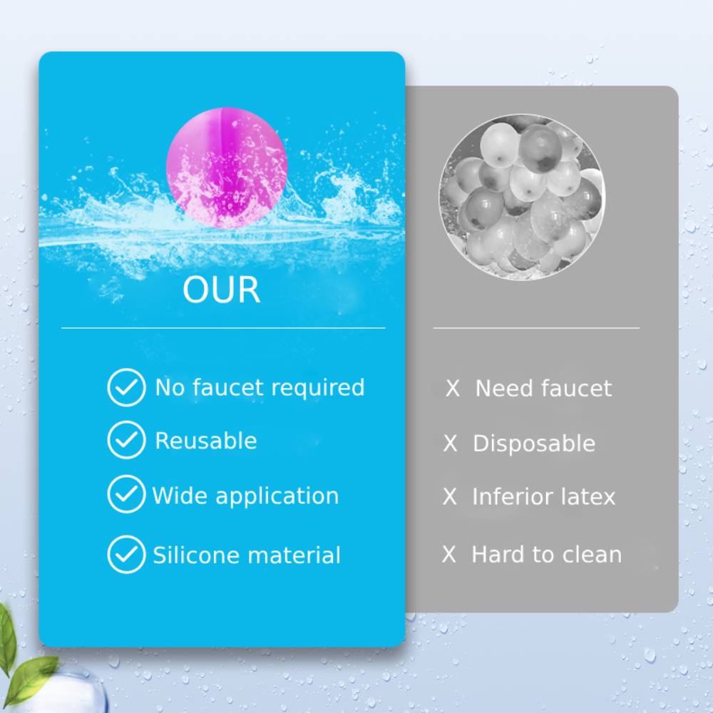 12PCS Reusable Water Balloons Quick Fill Refillable Water Balls for Kids