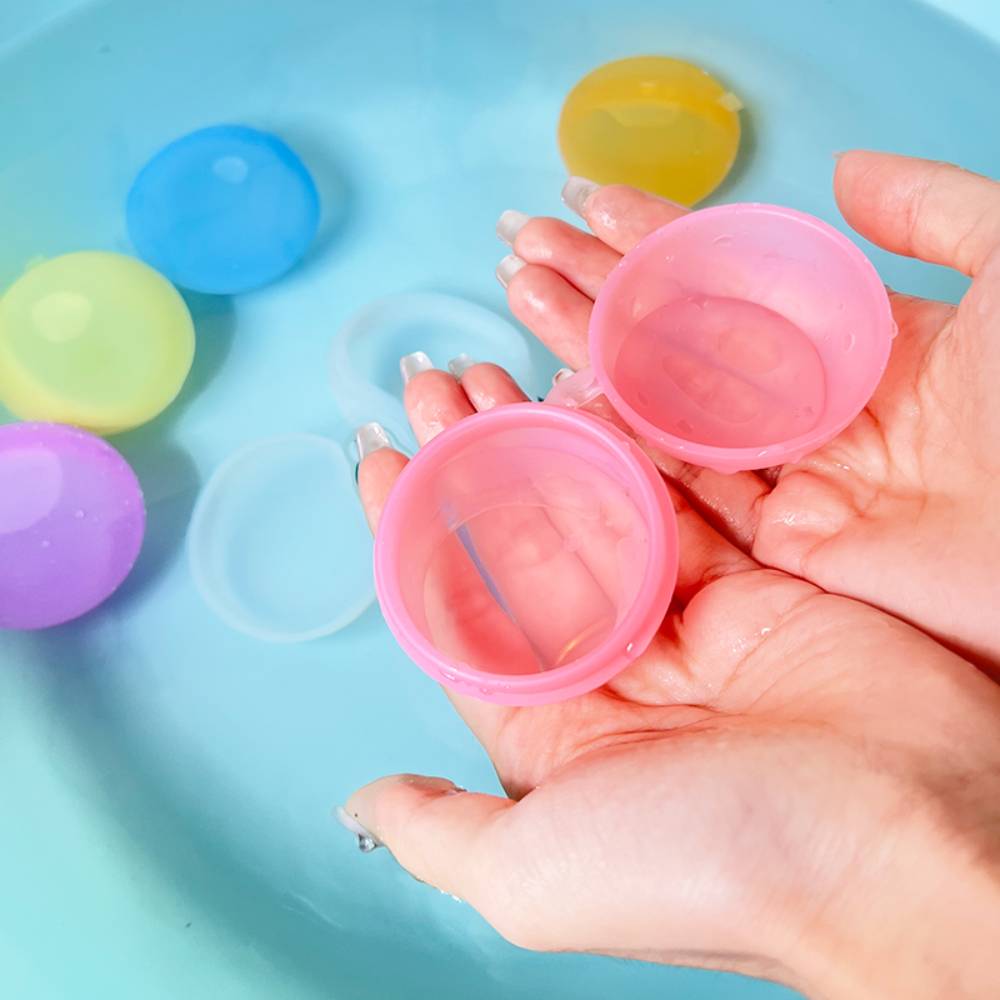12PCS Reusable Water Balloons Quick Fill Refillable Water Balls for Kids