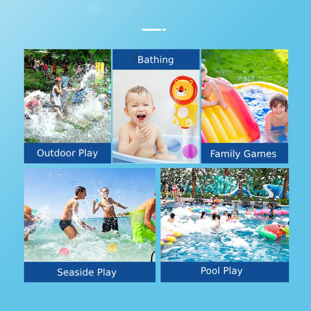 12PCS Magnetic Reusable Water Balloons Self Sealing Quick Fill Refillable Water Balls for Kids