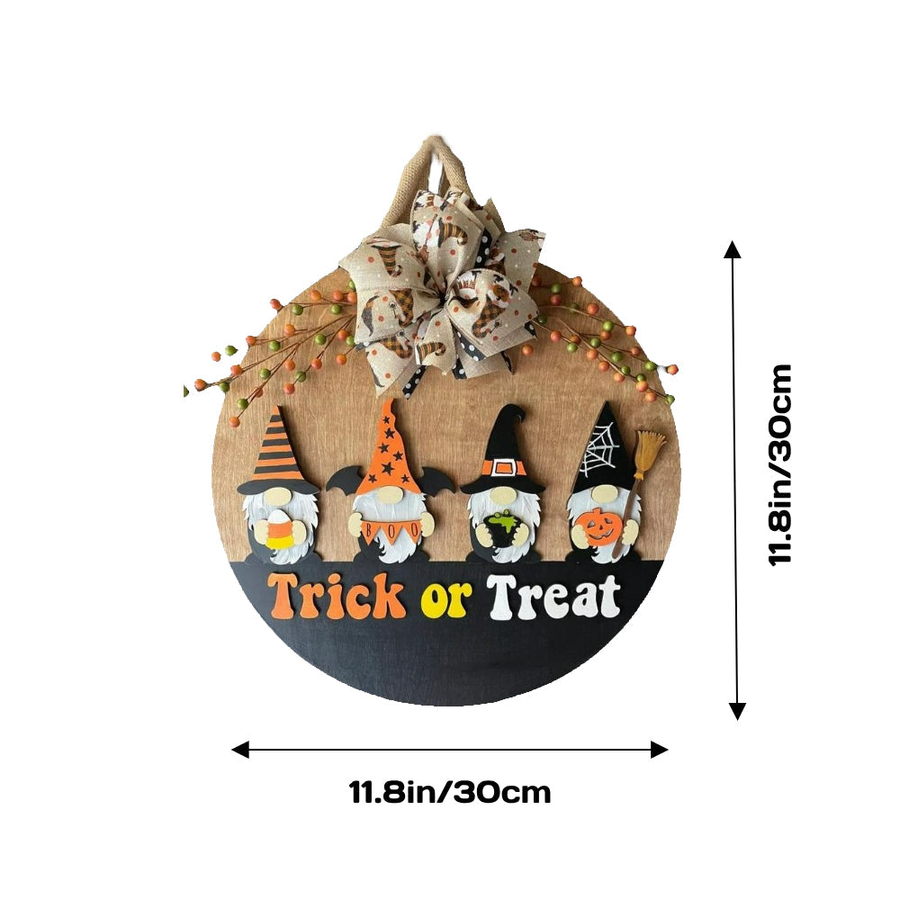 Halloween Welcome Sign for Front Door Farmhouse Wreath Porch Decor Hanging Decoration Gifts