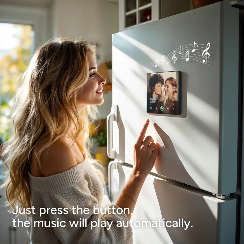 FridgeBeats Framed Custom Music Fridge Magnet New 4.0 Upgrade Custom Music And Photo Fridge Magnet Supports Bluetooth Connectivity