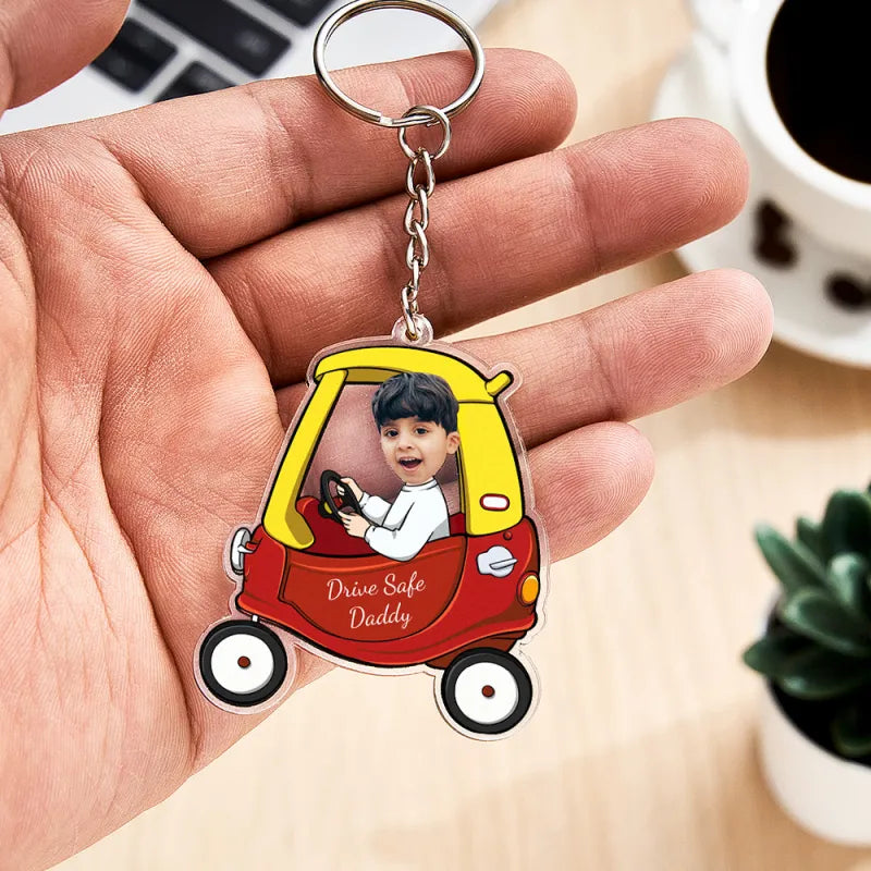 Personalised Drive Safe Keychain Custom Car Style Keychain Gifts for Dad