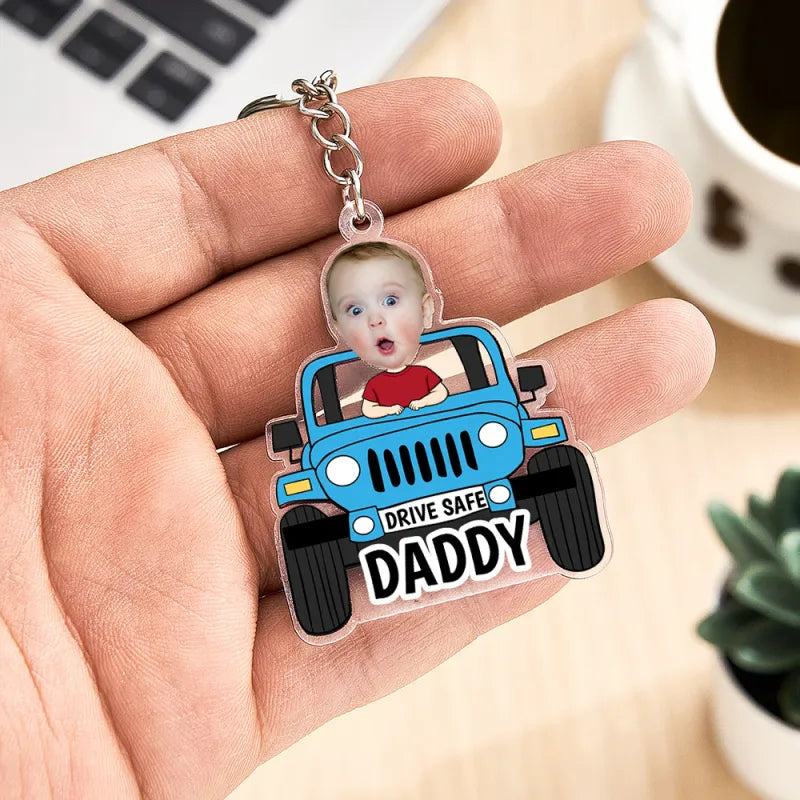 Personalised Drive Safe Keychain Custom Car Style Keychain Gifts for Dad