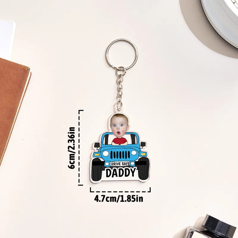Personalised Drive Safe Keychain Custom Car Style Keychain Gifts for Dad