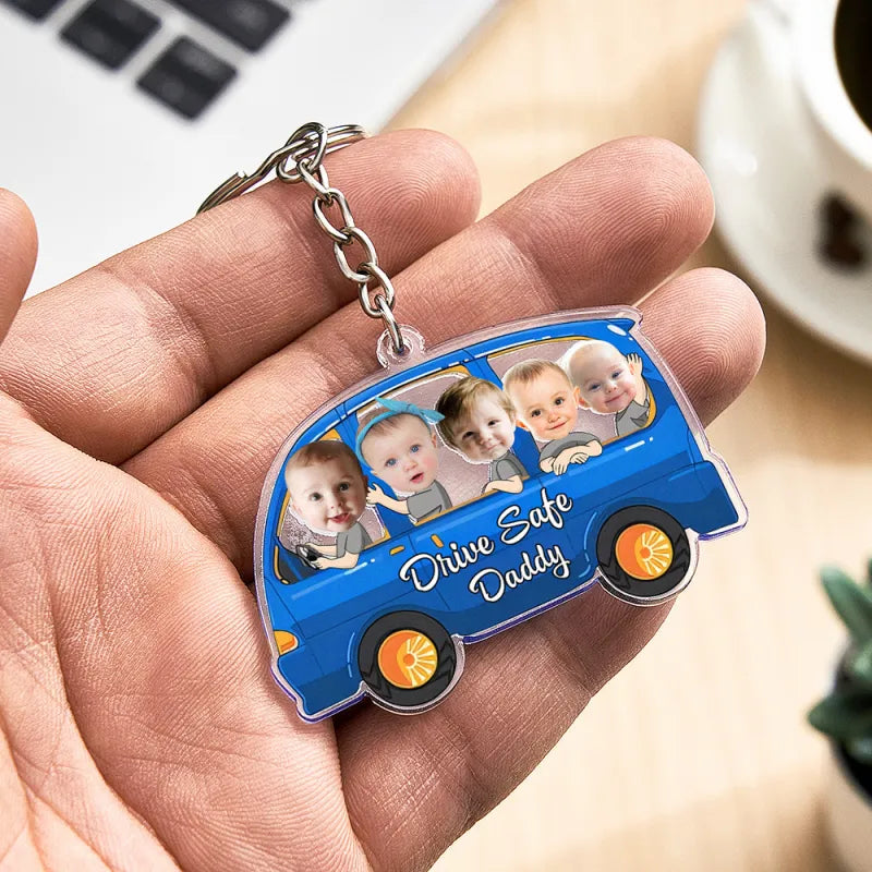 Personalised Drive Safe Keychain Custom Car Style Keychain Gifts for Dad