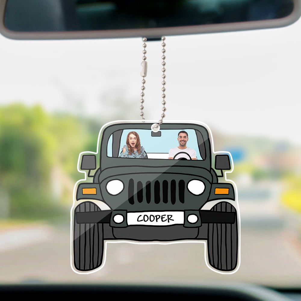 Personalised Off Road Car Photos Hanging Ornament - Double Sided