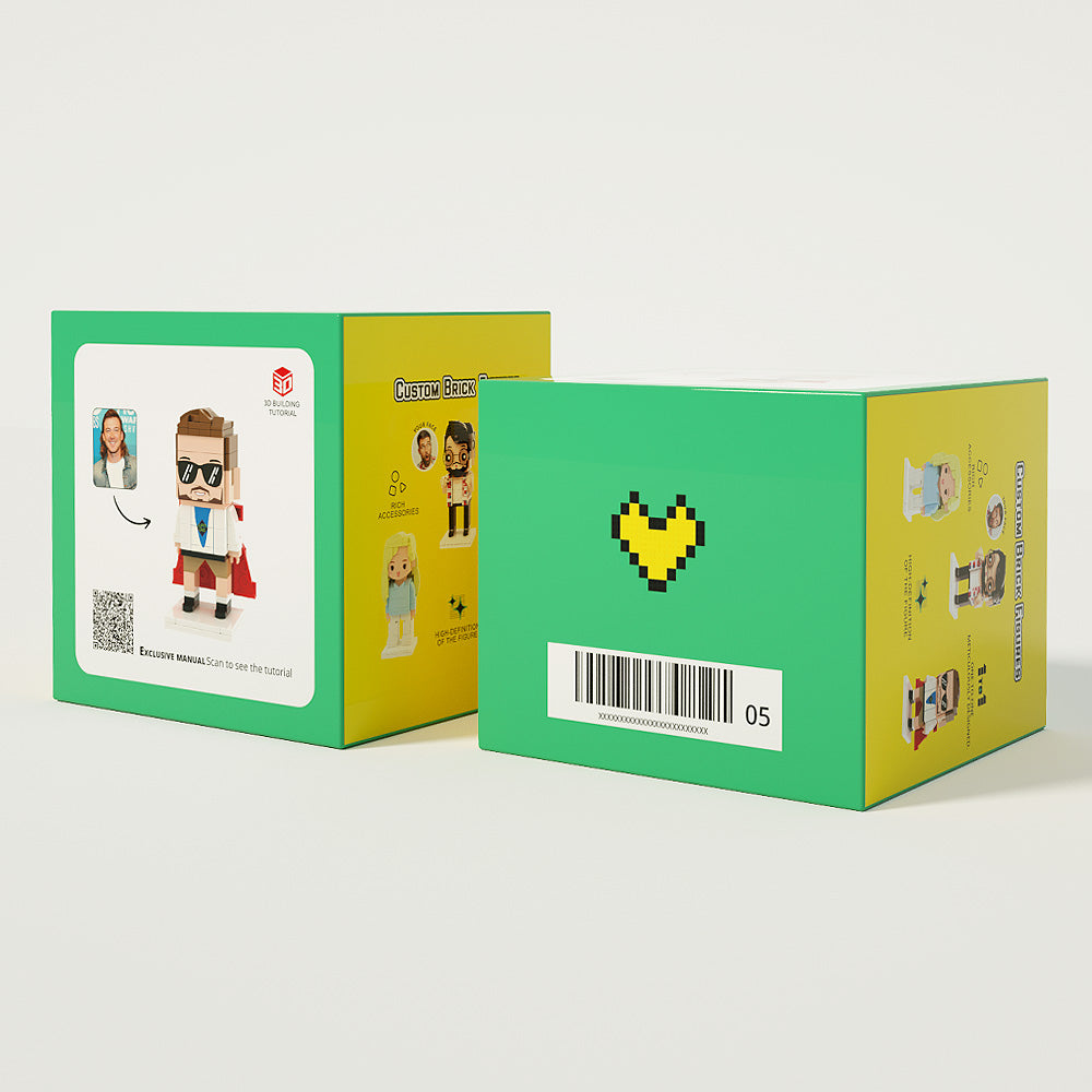 Mother and Daughter Brick Figures Customisable Fully Body 2 People Custom Brick Figures