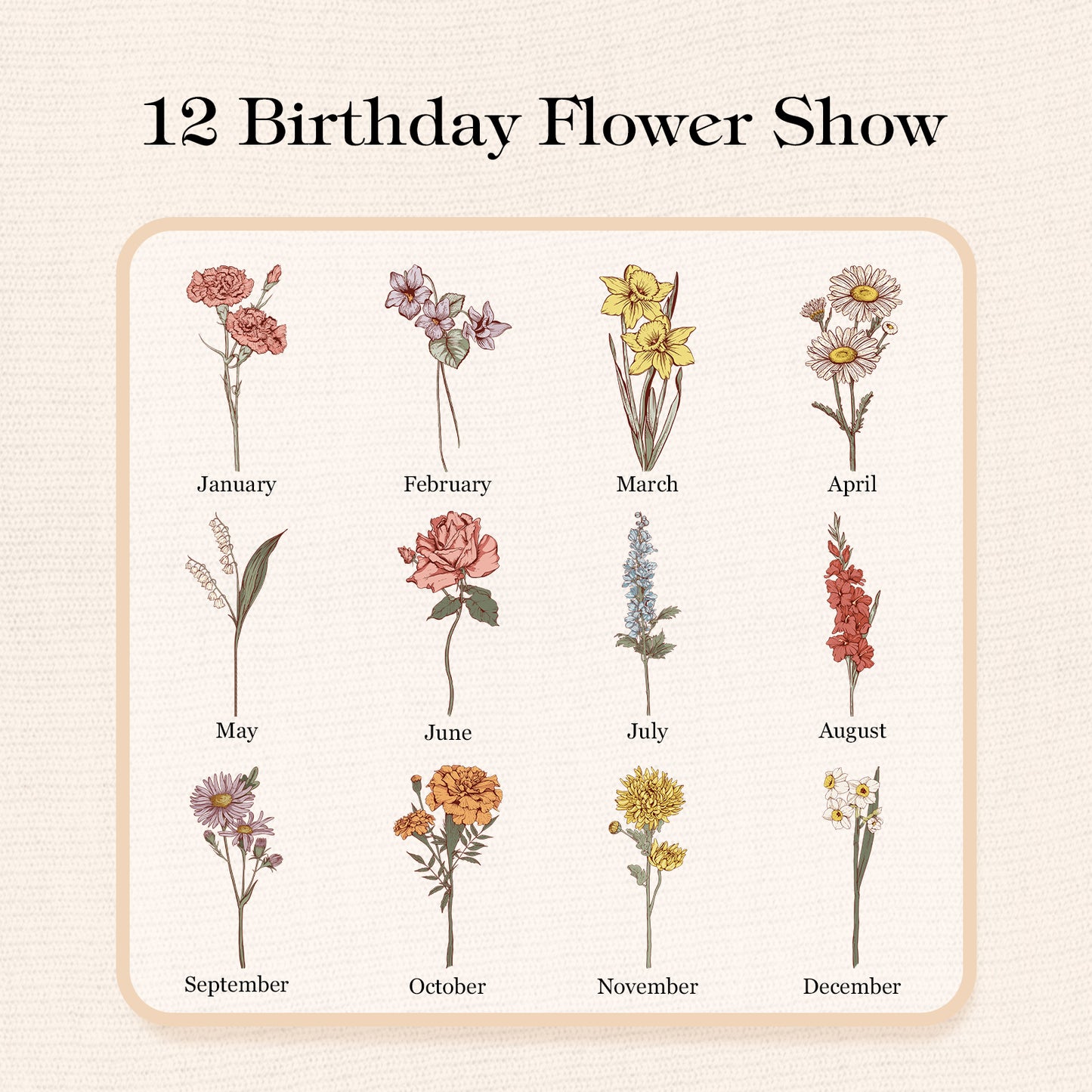 Custom Name Birth Flower Straw Coffee Cup 12oz/350ml - Personalised and Stylish