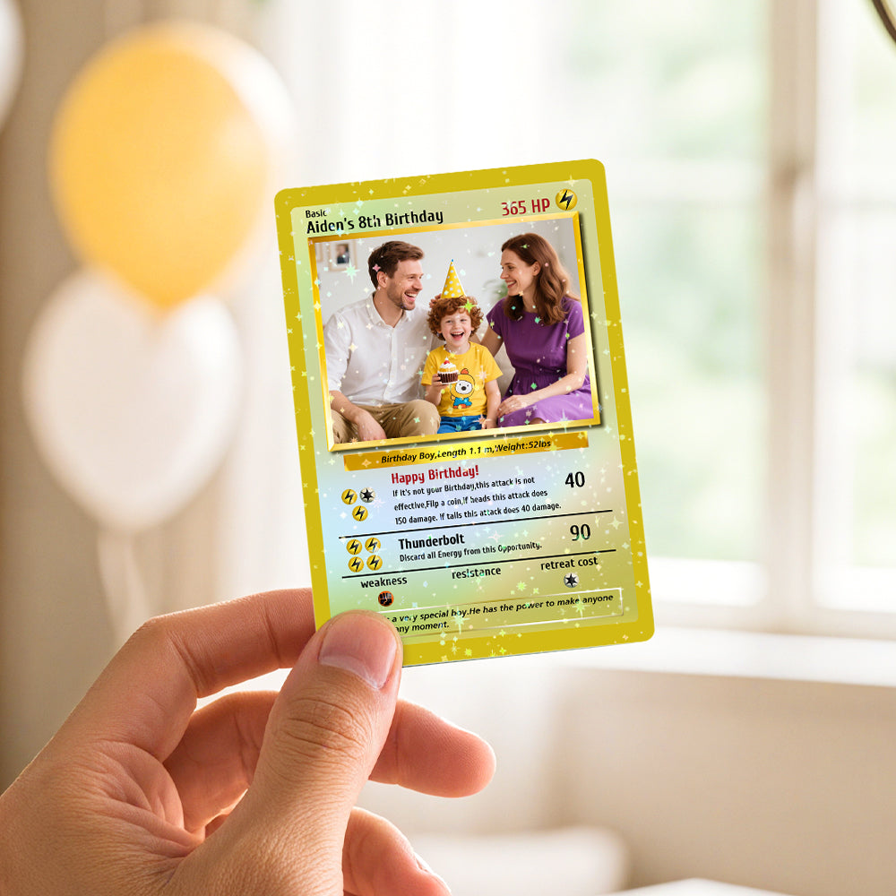 Custom Photo & Text Game Card – Poke Card Gift for Family