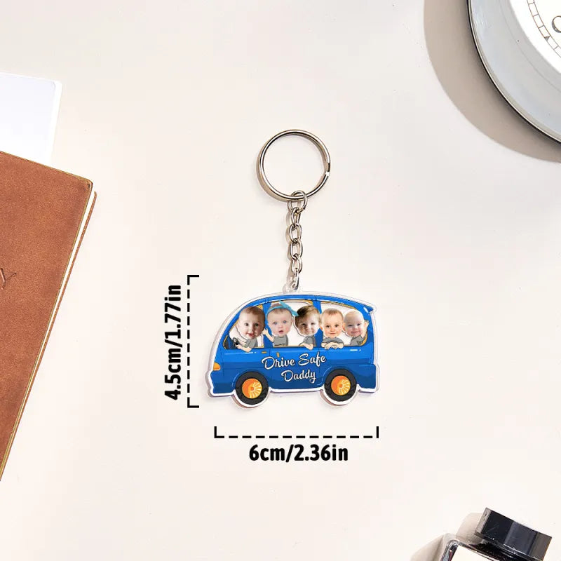 Personalised Drive Safe Keychain Custom Car Style Keychain Gifts for Dad