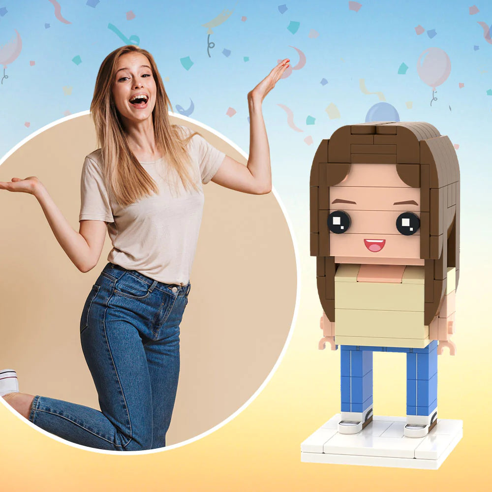 Custom Brick Figures Personalised Photo Brick Figures DIY Brick Figures
