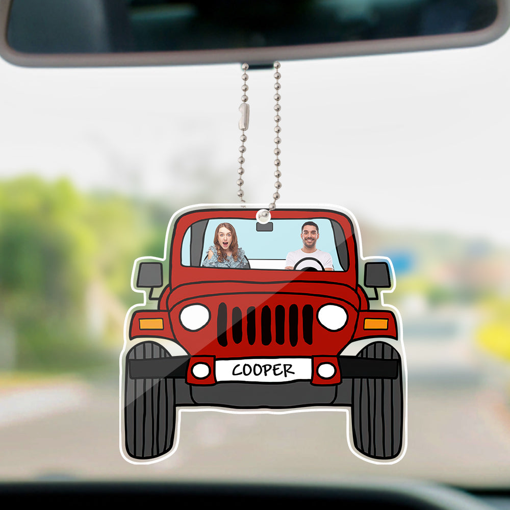 Personalised Off Road Car Photos Hanging Ornament - Double Sided