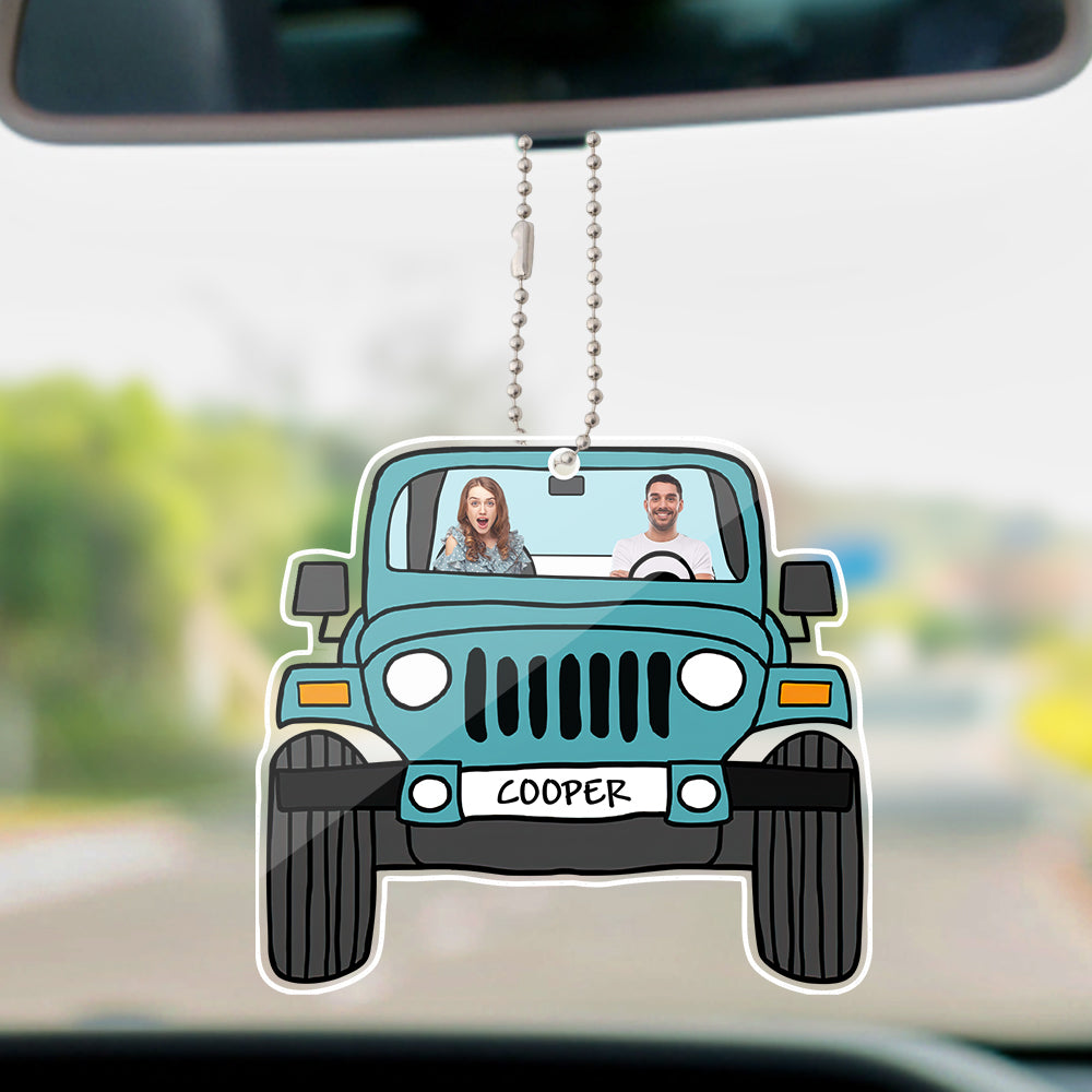 Personalised Off Road Car Photos Hanging Ornament - Double Sided