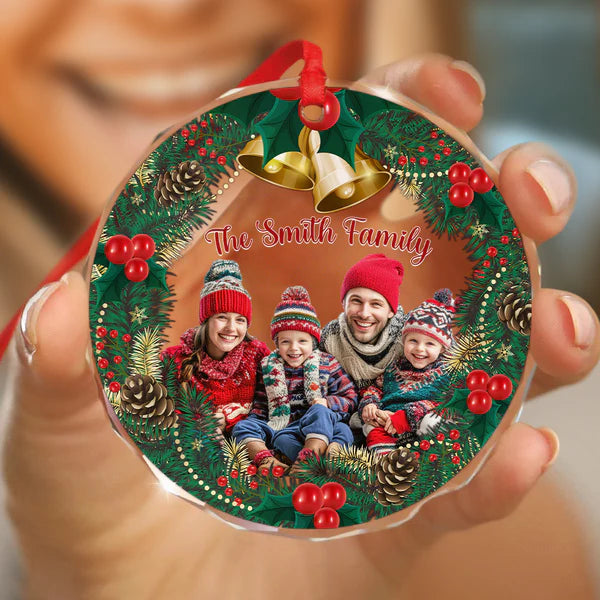 Personalized Family Photo Christmas Ornament Custom Family Keepsake Gift