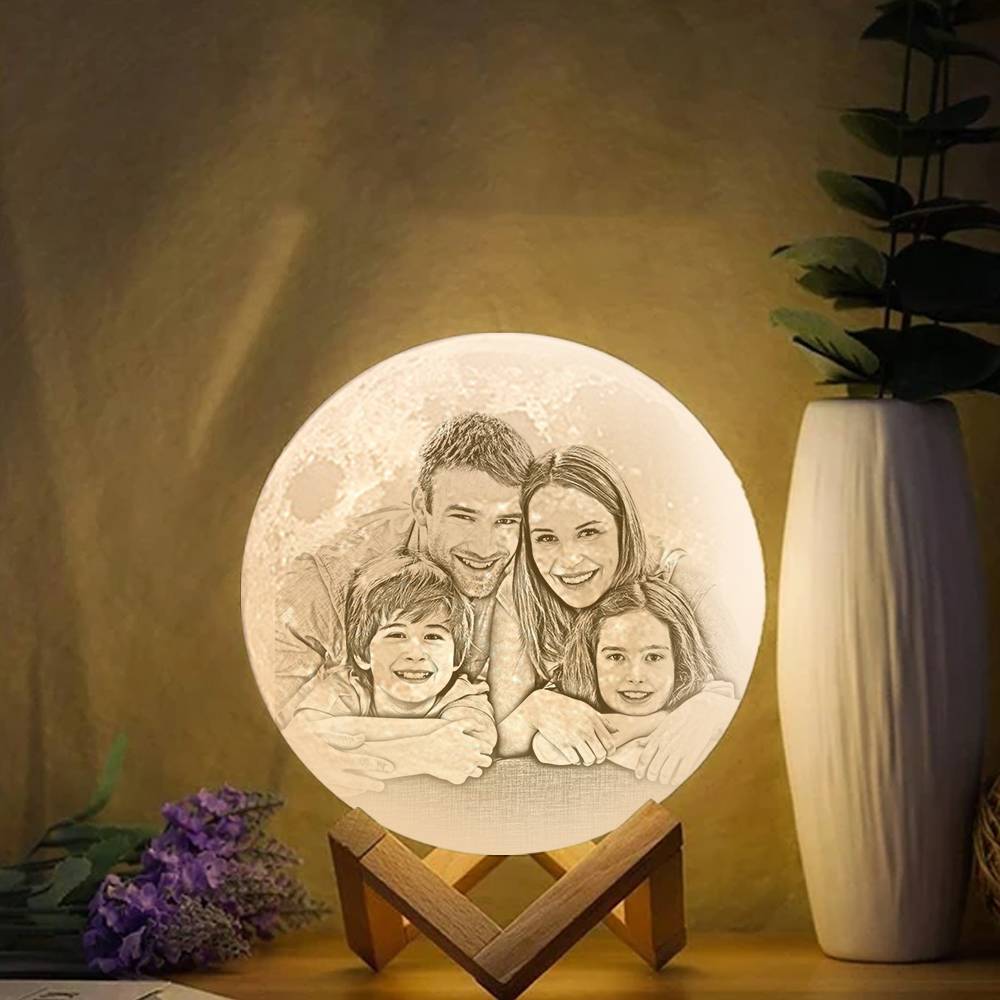 Personalised 3D Printed Photo Lunar Light Moon Lamp