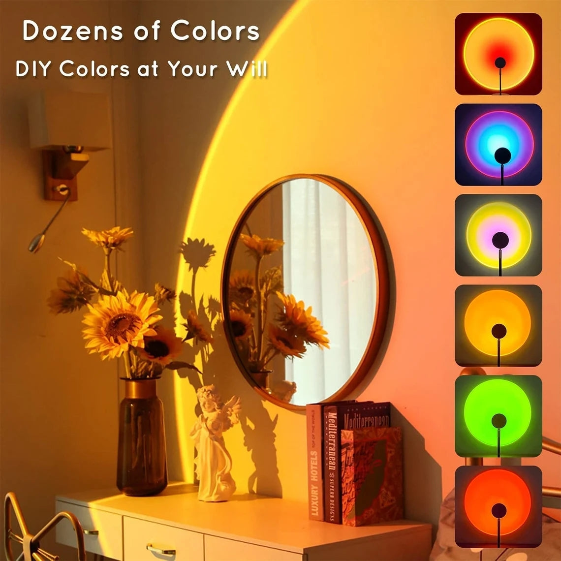 RGB Sunset Lamp Sunset Projection Night Light APP Remote Led Lights