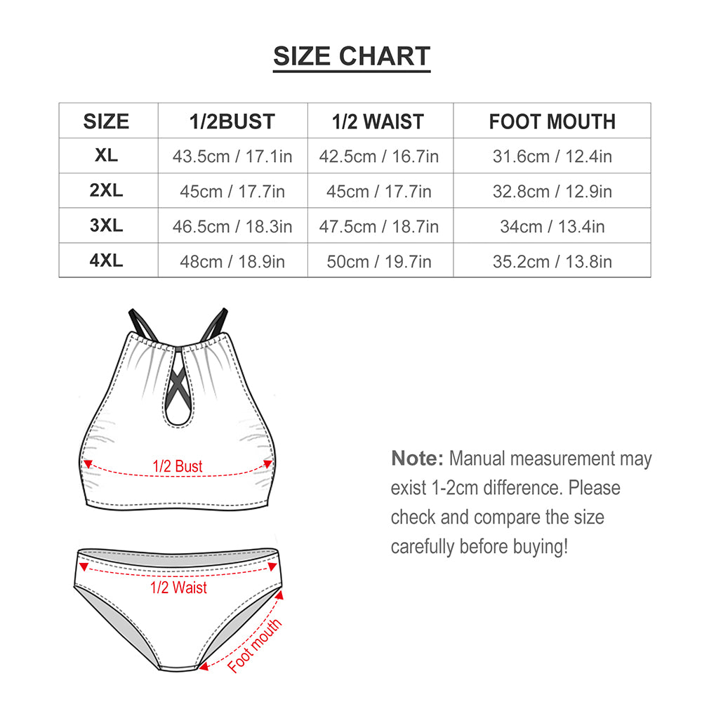 Custom Face Plus Size Swimwear Personalised Pineapple High Waist Bikini Swimsuit