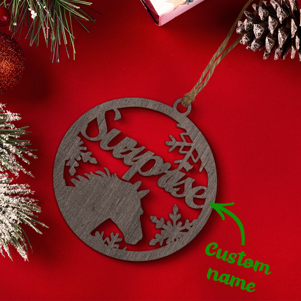 Customised Christmas Tree Ornament Hanging Decoration with Horse