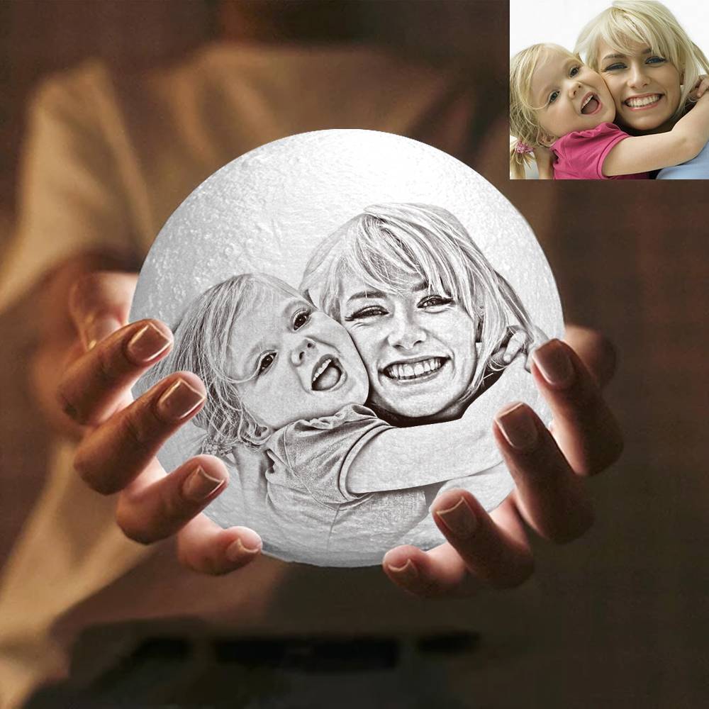 Personalised 3D Printed Photo Lunar Light Moon Lamp