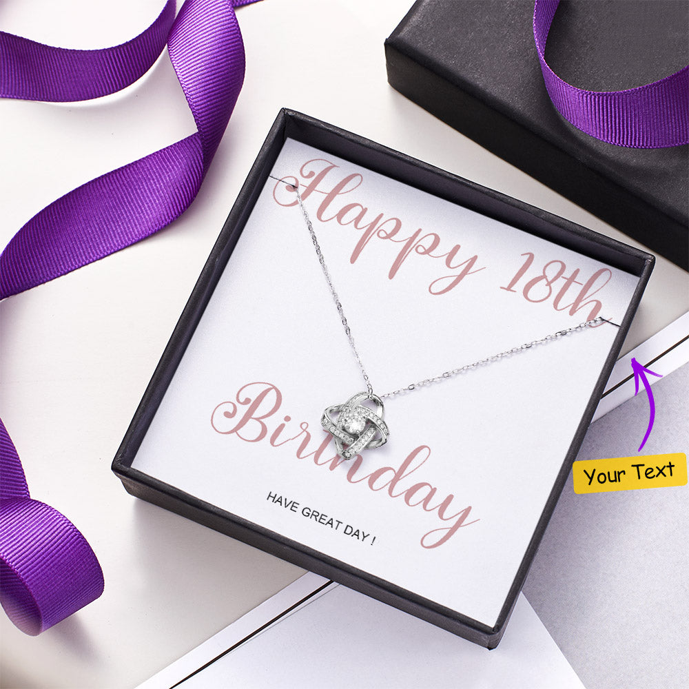 Four Leaf Clover Necklace with Personalised Message Card Best Birthday Gift