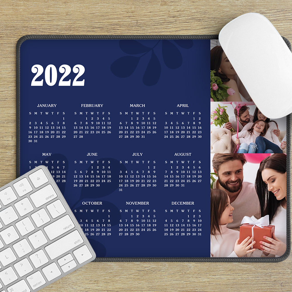 Custom Photo Mouse Pad Personalised 2022 Calendar Desk Mouse Mat