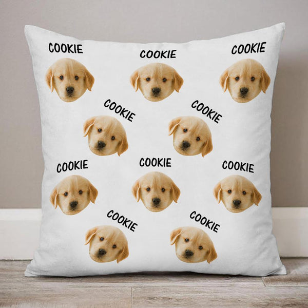 Custom Face on Pillow Pet Photo Pillow with Text Gifts For Pet Lovers