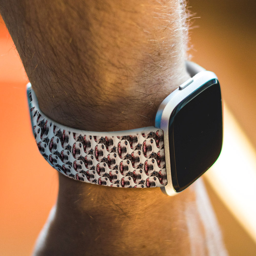 Personalised Apple Watch Band with Pet Face Funny Silicone Watch Band