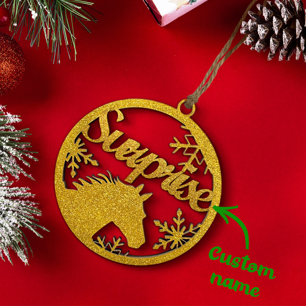 Customised Christmas Tree Ornament Hanging Decoration with Horse