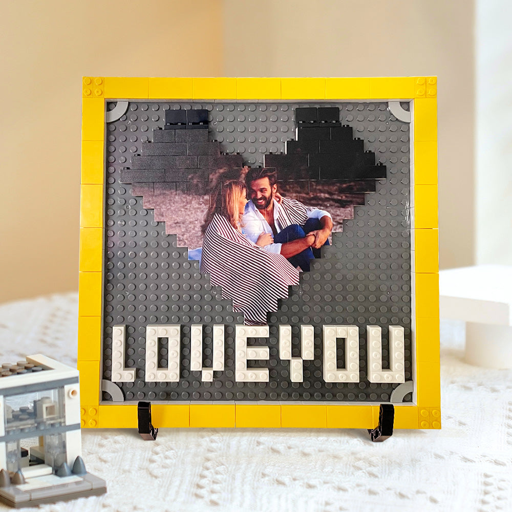 Personalised Building Brick Block Puzzles Picture Frame