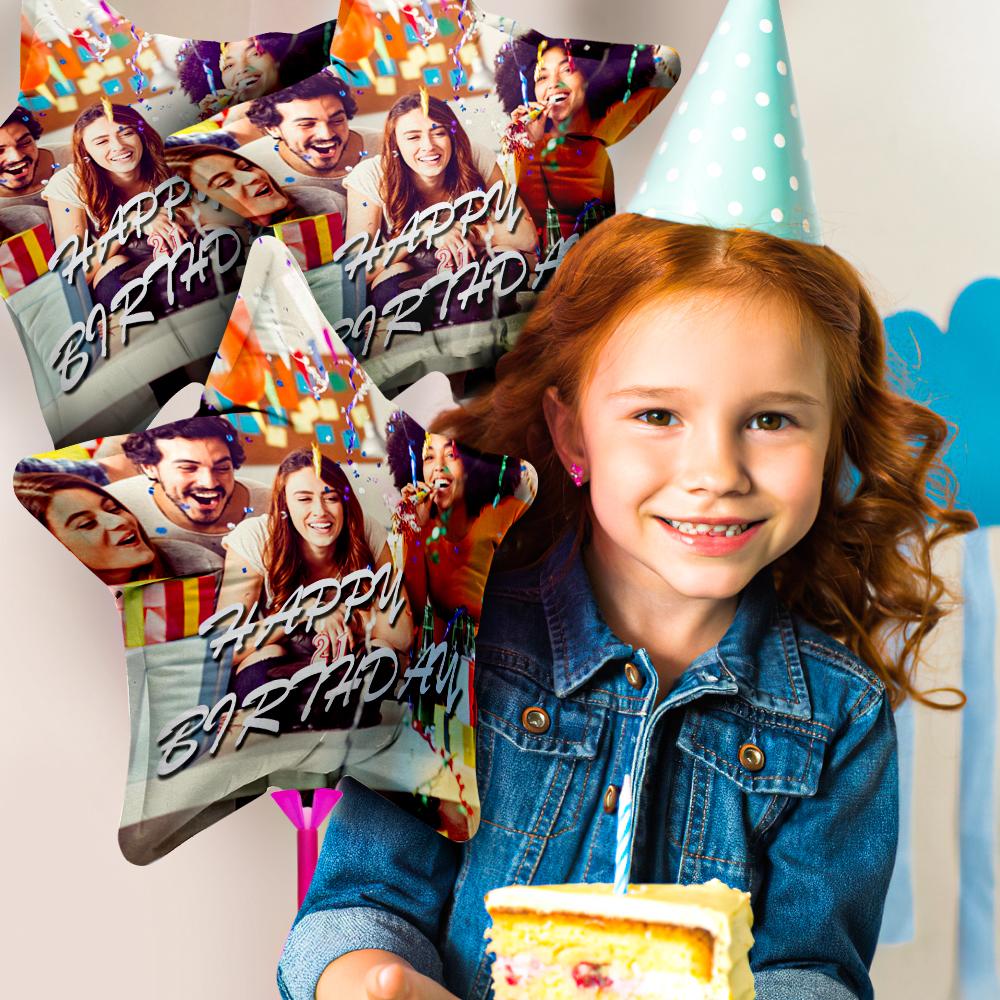 Custom Star Balloons Personalised Happy Birthday Balloon for Party Decorations