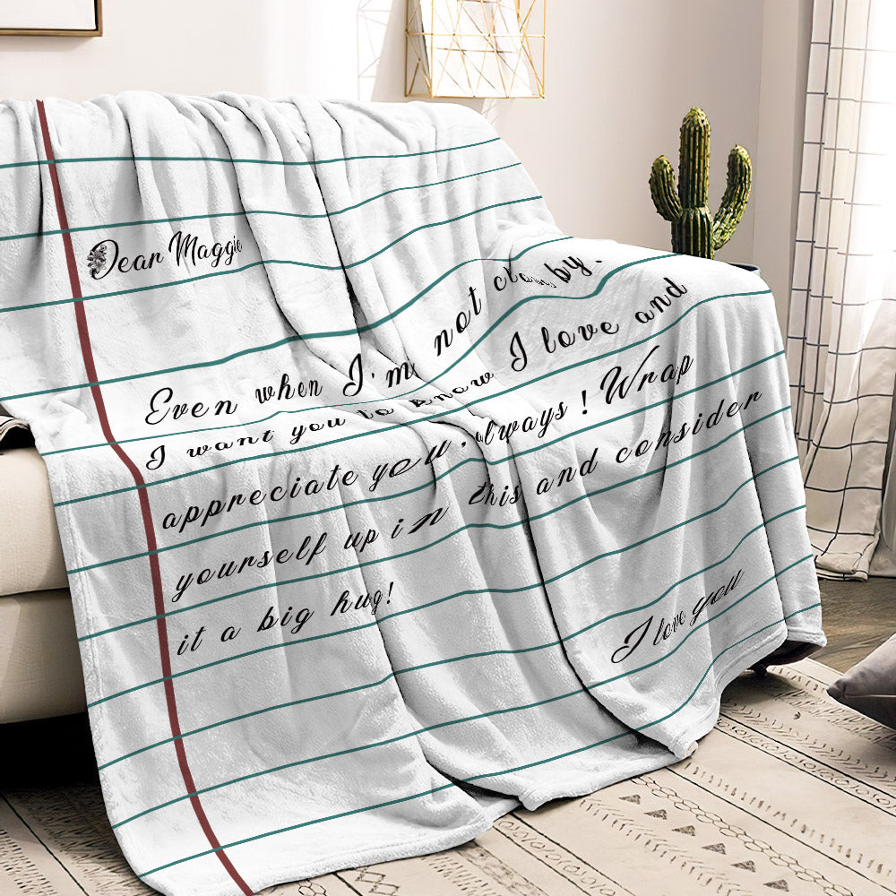 Custom Love Letter Blanket Personalised Memorial Throw Blanket