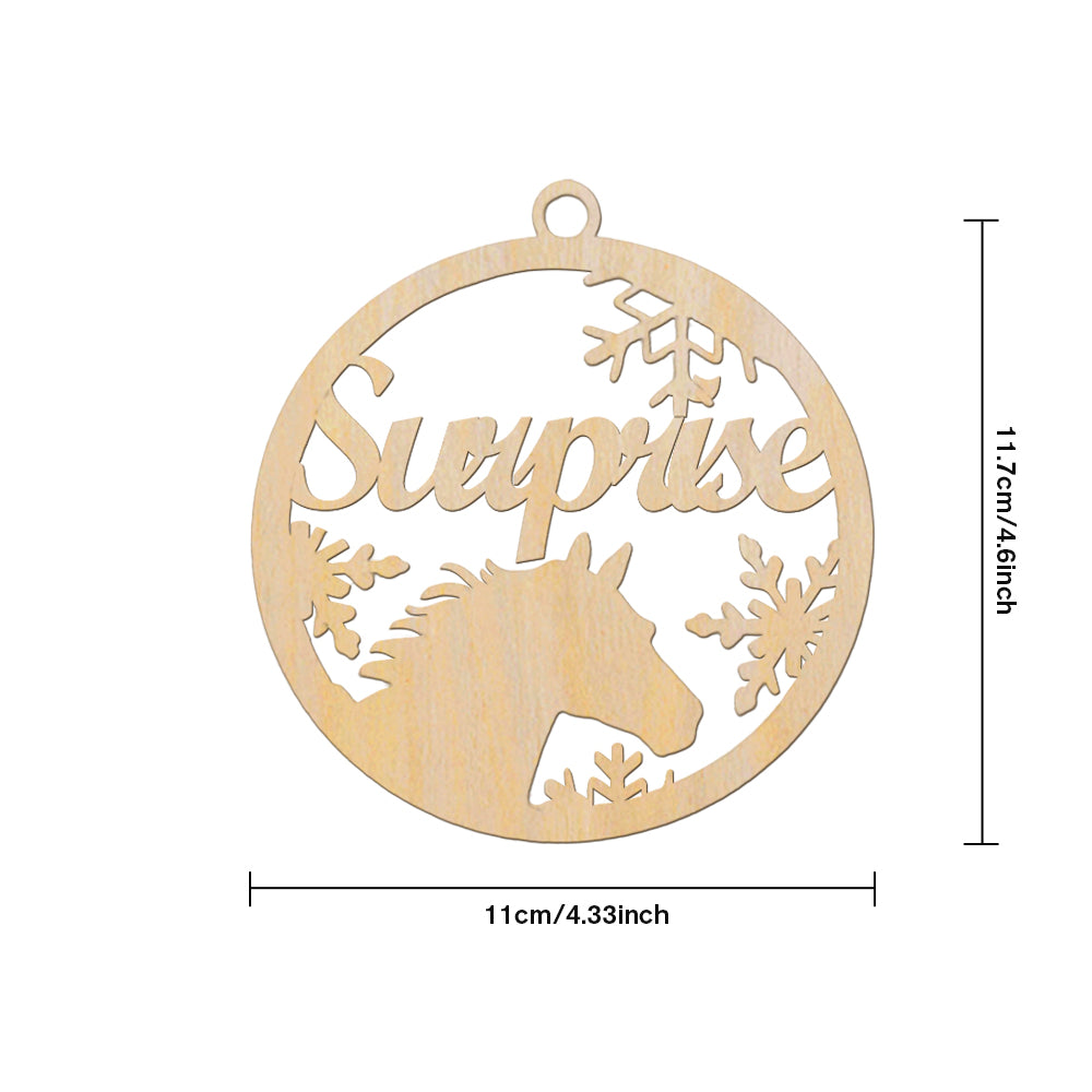 Customised Christmas Tree Ornament Hanging Decoration with Horse