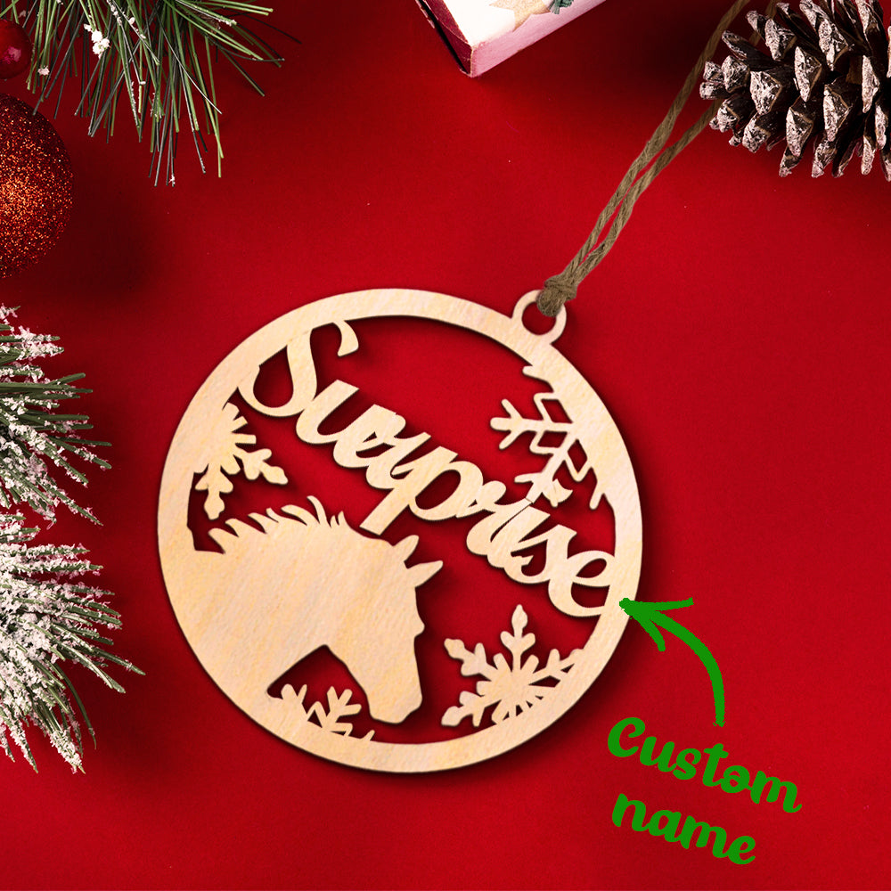 Customised Christmas Tree Ornament Hanging Decoration with Horse
