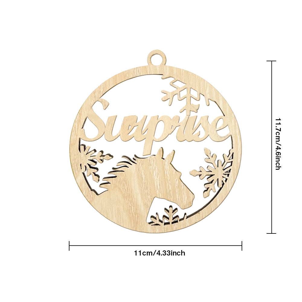 Customised Christmas Tree Ornament Hanging Decoration with Horse