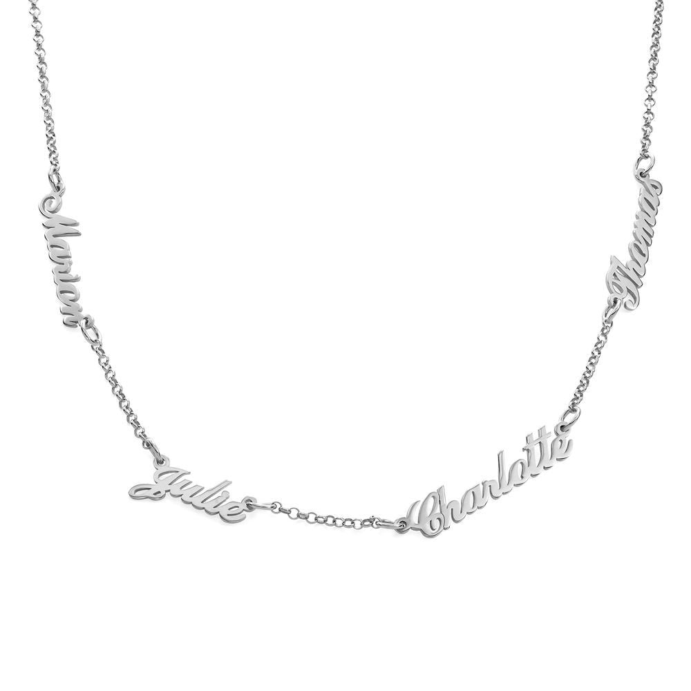 Personalised 2-4 Names Necklace Custom Family Nameplate Necklace