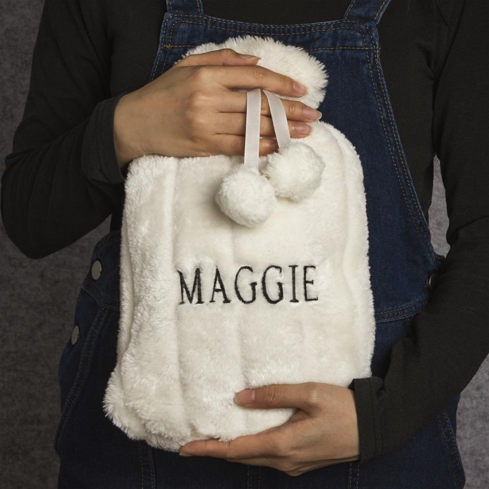 Custom Name Hot Water Bags Winter Hot Water Bottle with Plush Cover