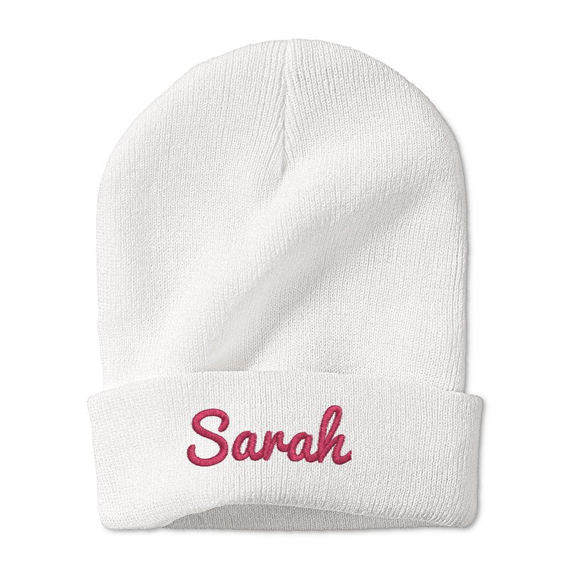 Custom Embroidered Beanie Personalised Winter Hat - 8 Colors