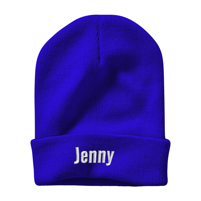 Custom Embroidered Beanie Personalised Winter Hat - 8 Colors