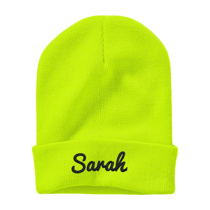 Custom Embroidered Beanie Personalised Winter Hat - 8 Colors