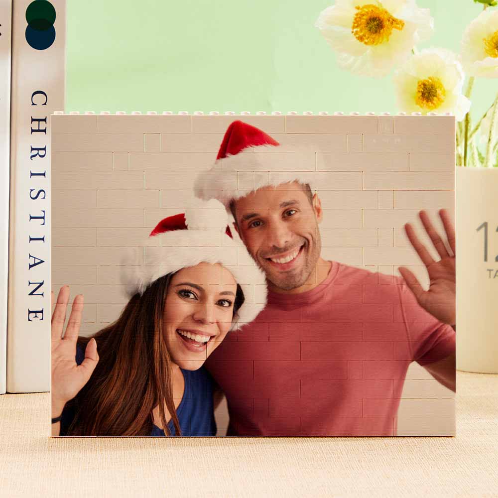 Personalised Building Brick Custom Horizontal Photo Block