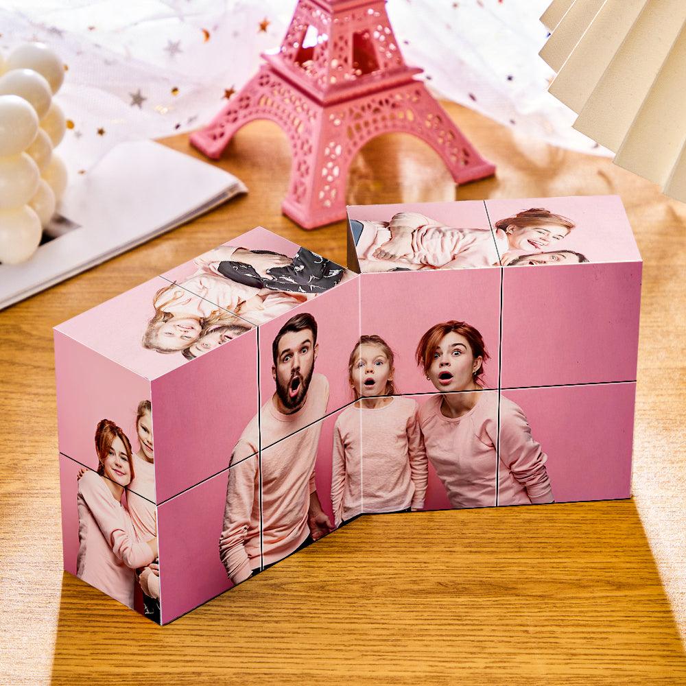 Custom Multiphoto Rubik's Cube Folding Wooden Photo Frame Cubes
