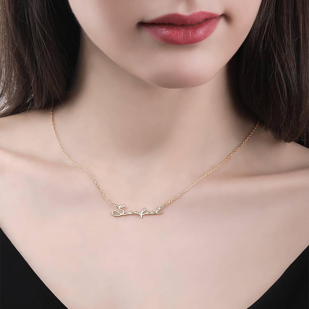 Customised Signature Style Name Necklace Personalised Nameplate Jewelry