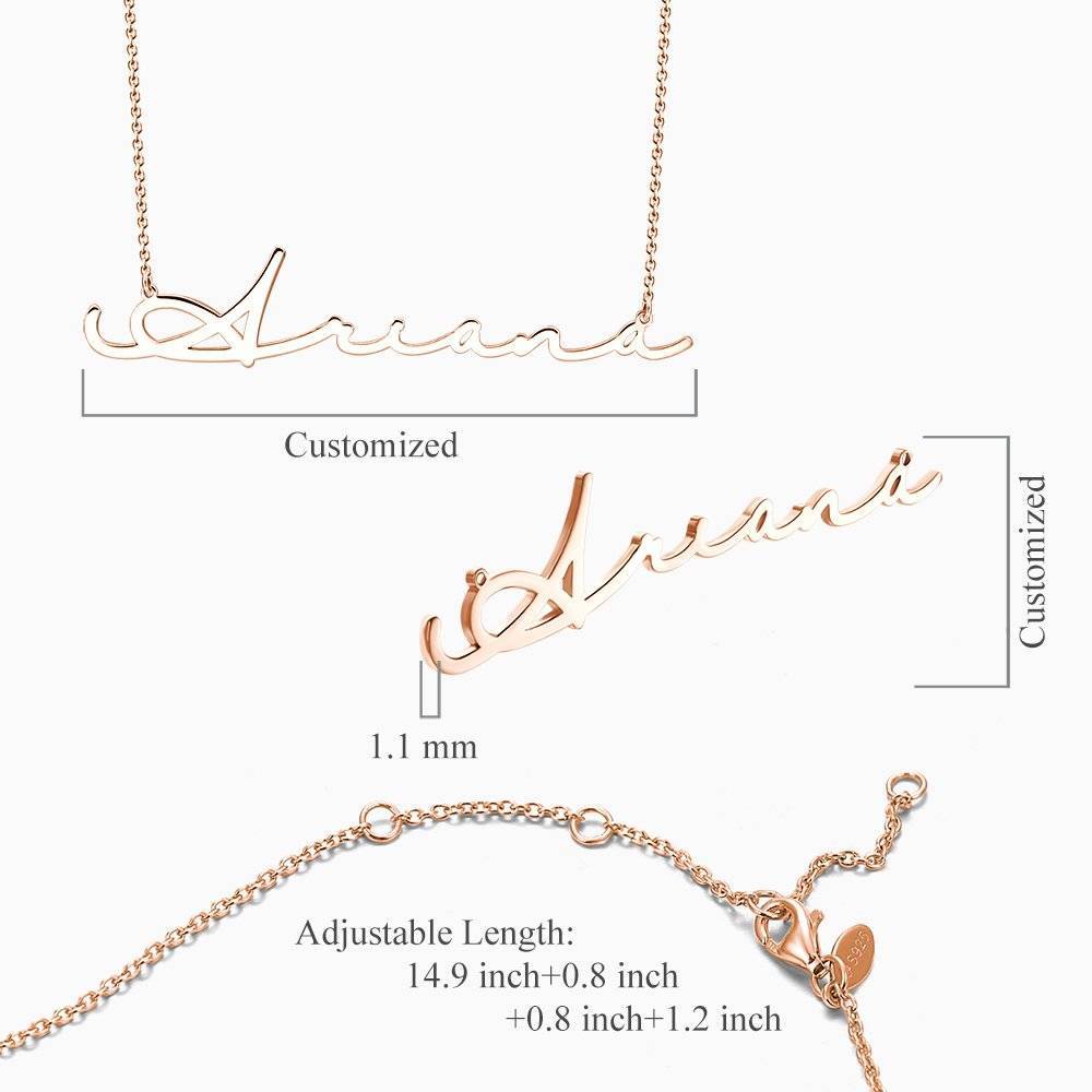 Customised Signature Style Name Necklace Personalised Nameplate Jewelry