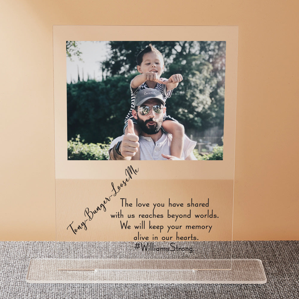 Customised Acrylic Sign with Picture and Text