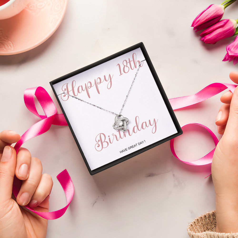 Four Leaf Clover Necklace with Personalised Message Card Best Birthday Gift