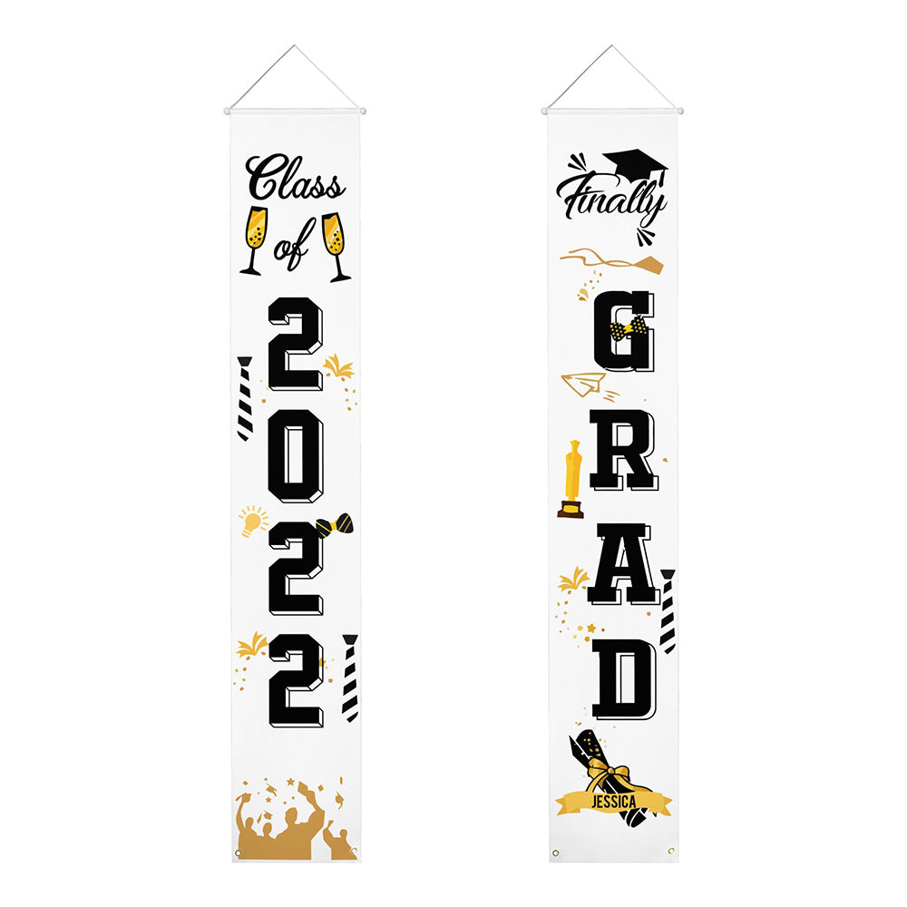 Custom Graduation Door Banner Personalised Backdrop Banner Grad Party Decorations Supplies