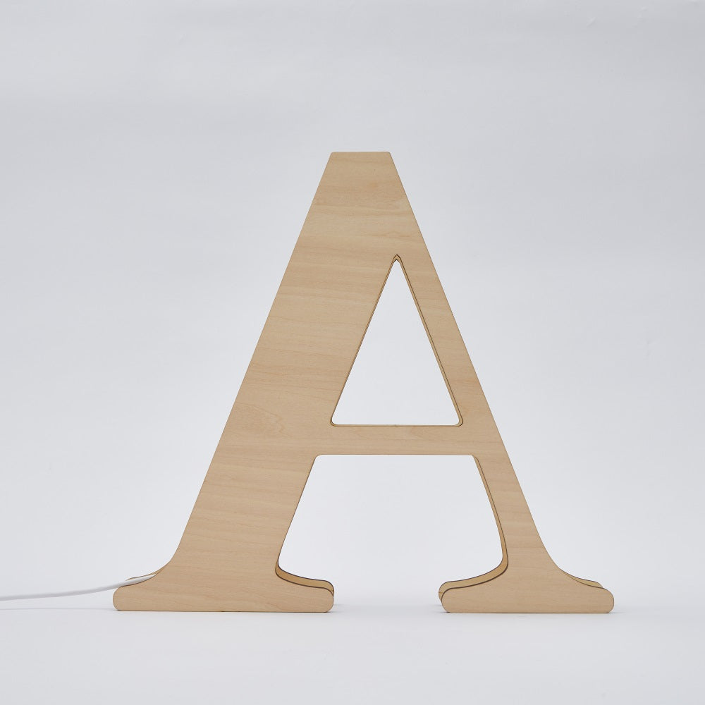 Personalised Name Wooden Letter Night Light 28CM