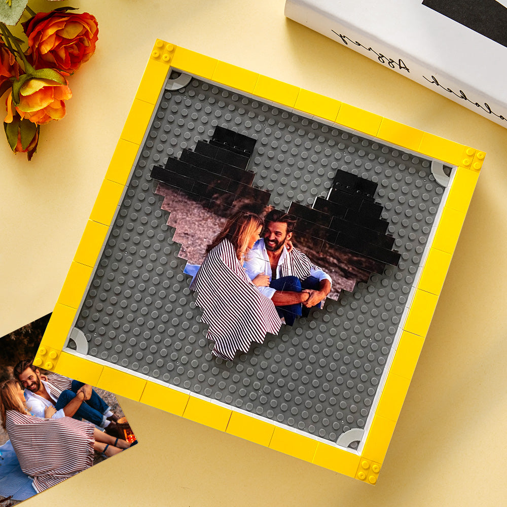 Personalised Building Brick Block Puzzles Picture Frame