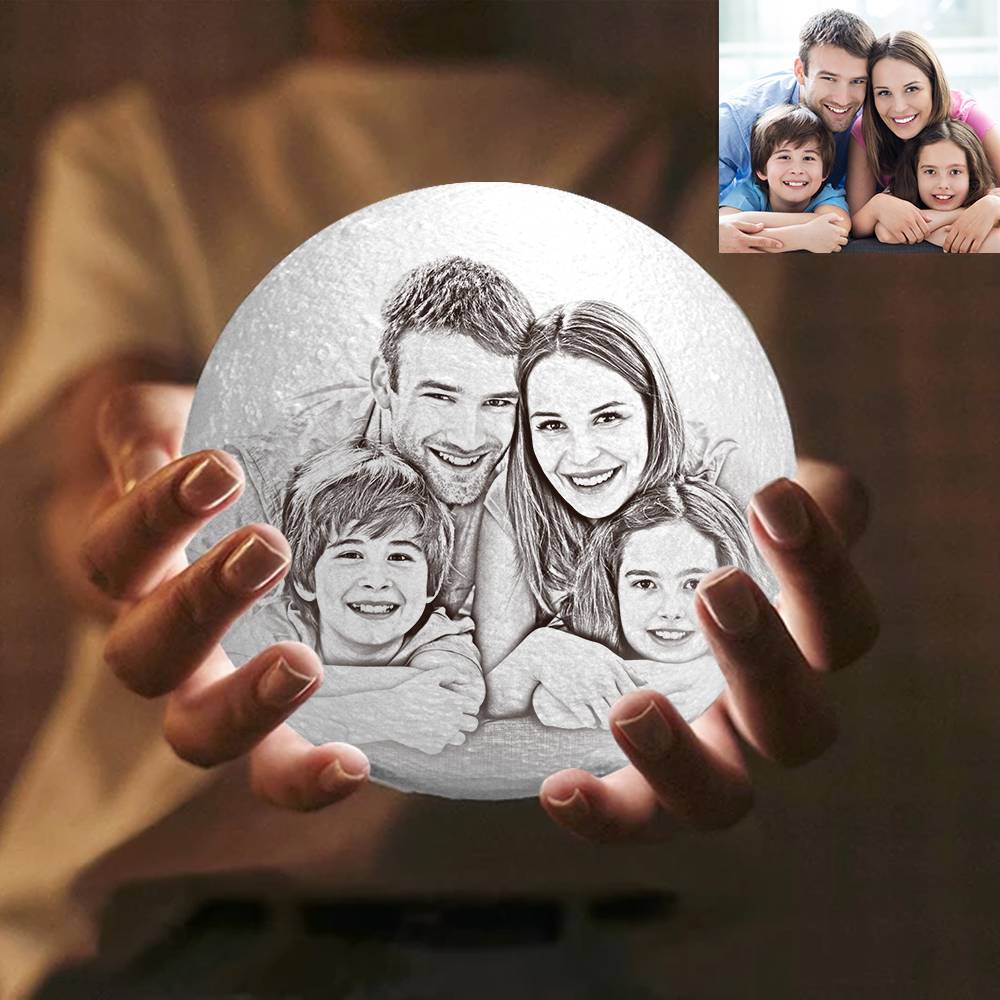 Personalised 3D Printed Photo Lunar Light Moon Lamp